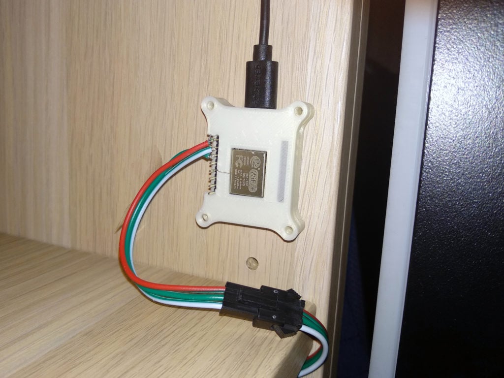 Wemos D1 Mini in a 3D printed case - controlling my wardrobe lights