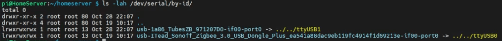 switching zigbee coordinators from sonoff to tubes - write down both serial ids